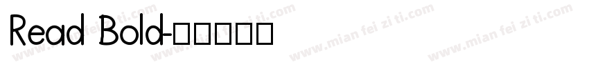 Read Bold字体转换